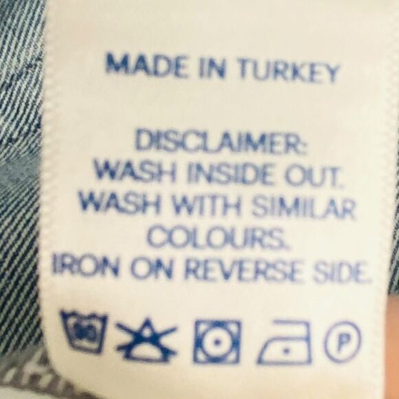 RAEY Button Fly High Rise Push Straight Leg Blue Jeans Organic Cotton 32 - Picture 6 of 12